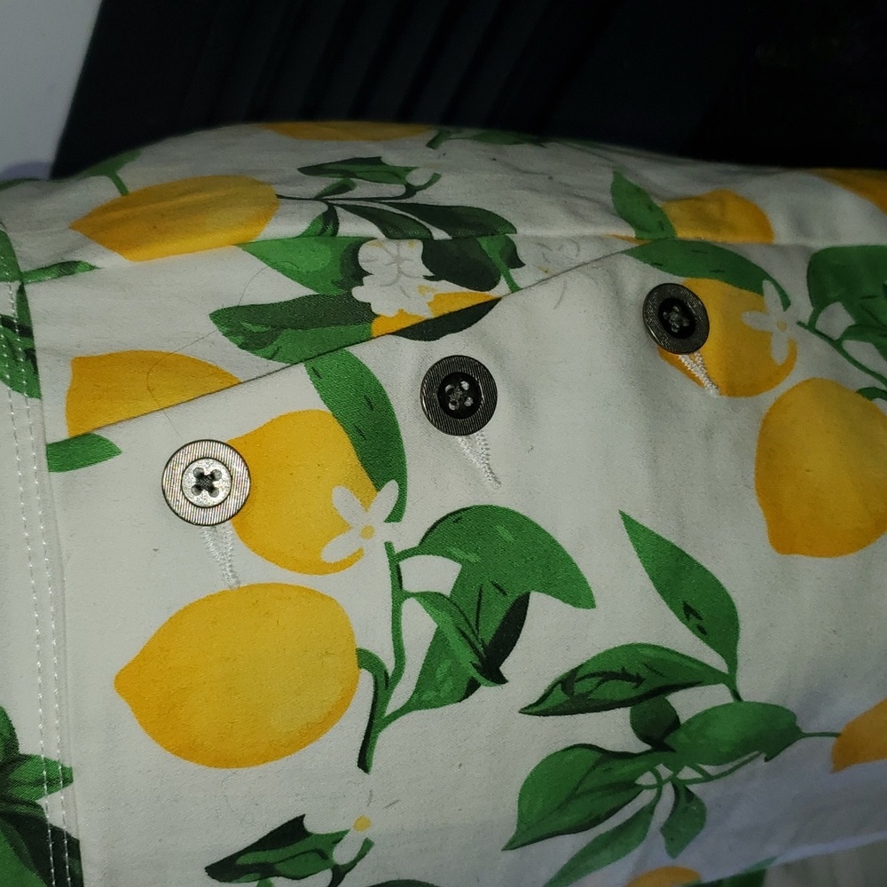 NWOT Isaac Mizrahi Bright White Lemon & White Floral Sailor Print Shorts Size 8 - Picture 5 of 16